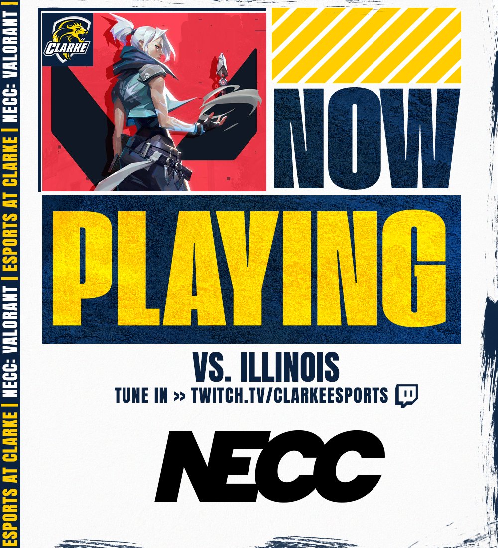 Clarke_Esports's tweet photo. π¨ WE'RE LIVE π¨
#PrideVAL Navy once against faces off against @Illini_esports in our @neccgames semifinal matchup!
πΊ https://t.co/TeepnvcLY6
#ClarkePride https://t.co/kwiYDLVz0t