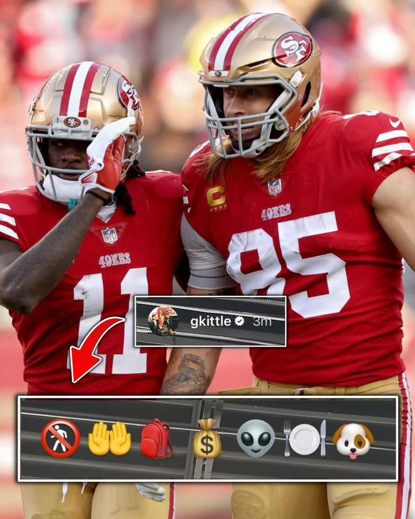 George Kittle says, Riddle Me This. Can anyone interpret this emoji riddle? #49ers || #fttb