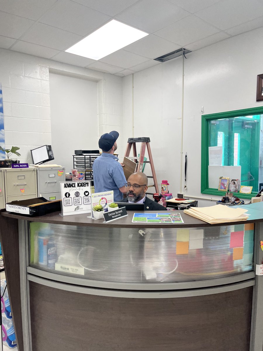 Some days we have to “tag-team. Thanks for your help Mr. Thomas. #teamwork#advanceacademy