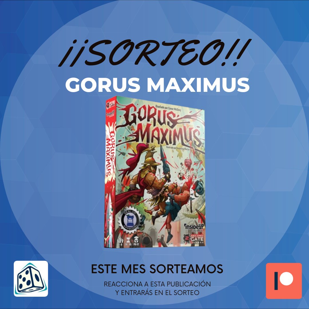 🚨¡#SORTEO!🚨
💥  ¡ Sorteamos un Gorus Maximus de
<a href="/SecondGateGames/">SecondGateGames</a>!  

1⃣ Follow a <a href="/tirandodadosbg/">tirandodadosbg</a> y a <a href="/SecondGateGames/">SecondGateGames</a> 
2⃣Like❤️y RT🔁
3⃣Menciona a dos amigos
4⃣Participación estra en patreon
5⃣Participación extra Follow
<a href="/TirandoOfertas/">tirandodados.ofertas</a> 
Más info 👉tirandodados.medium.com/nuevo-sorteo-g…