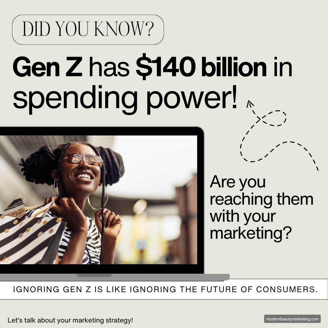 The Power Players You Can't Ignore!
Did you know Gen Z holds a whopping $140 BILLION in spending power? 
They're the future of the consumer world, and if you're not reaching them with your marketing...well, let's just say you're missing out on a huge opportunity!

Here at Mod ...