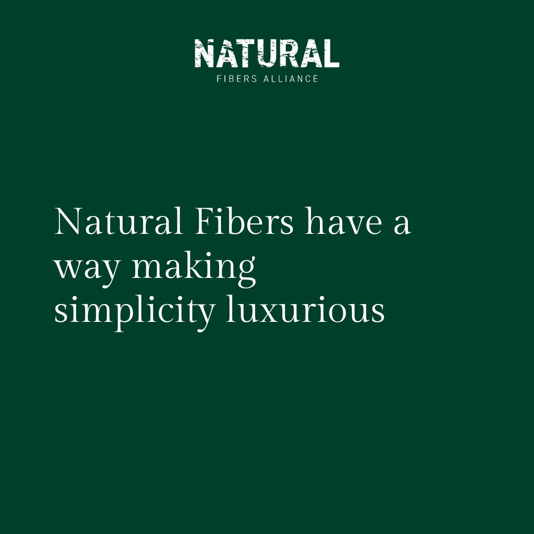 Slow fashion and natural fibers brings us back to the basics, proving that true comfort comes from the most natural sources.  

#NaturalFibersAlliance #WearNaturalFibers