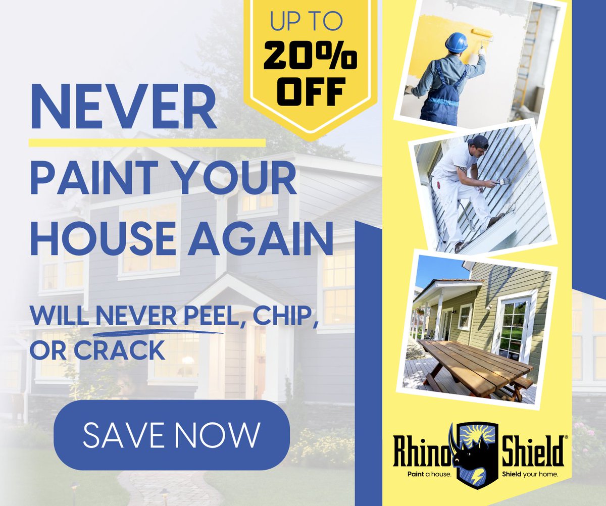 Have you ever heard from a company that guarantees that their paint will never peel or crack? Well, at Rhino Shield we GUARANTEE it never will! 

#rhinoshieldjax #RhinoShield #JacksonvilleFL #NorthEastFlorida #CeramicPaint #HousePainting #HomeProtection #EcoFriendlyPaint