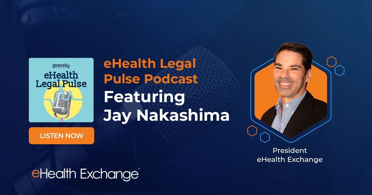 Jay Nakashima recently joined Steve Gravely on the eHealth Legal Podcast to discuss the history and evolution of the eHealth Exchange, the challenges/benefits of #interoperability, and the role of #TEFCA for non-treatment purposes. Listen now: buff.ly/3IMRYGM...