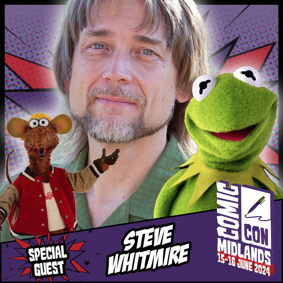 Comic Con Midlands welcomes Steve Whitmire, known for projects such as The Muppets, Sesame Street, Fraggle Rock, and many more. Appearing 15-16 June! Tickets: comicconventionmidlands.co.uk