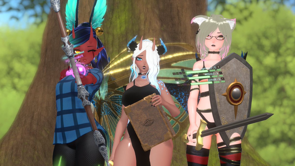 LordSkVR's tweet image. ⚔ Went goblin slaying with @NatsumiCherryVR and @TalkingLurker
No loot or princess at the end of the dungeon though... scammed😔