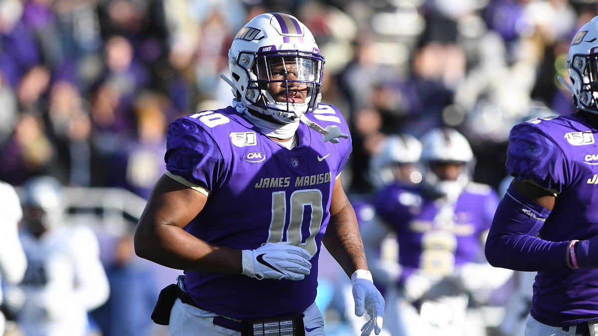 MLFootball's tweet photo. NEWS: The #Bengals have been showing a lot of interest in JMU DE Jalen Green, league sources tell @_MLFootball.

Green also met with the #Vikings, #Dolphins and #Commanders, source says. https://t.co/29fr9KCTIN
