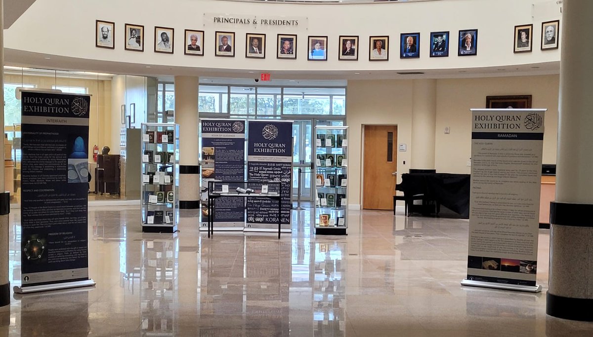 AhmadiyyaDC's tweet photo. Thank you @University_Bah for hosting Ramadan Holy #Quran Exhibition of more than 35 translations of the Holy Quran at The Harry C. Moore Library @UB_Libraries during the first week of #Ramadan . https://t.co/qVLWWCcWg1