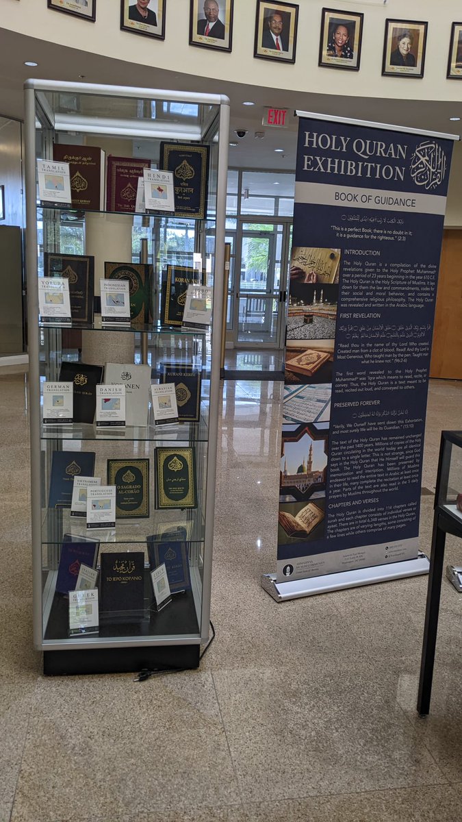 AhmadiyyaDC's tweet photo. Thank you @University_Bah for hosting Ramadan Holy #Quran Exhibition of more than 35 translations of the Holy Quran at The Harry C. Moore Library @UB_Libraries during the first week of #Ramadan . https://t.co/qVLWWCcWg1