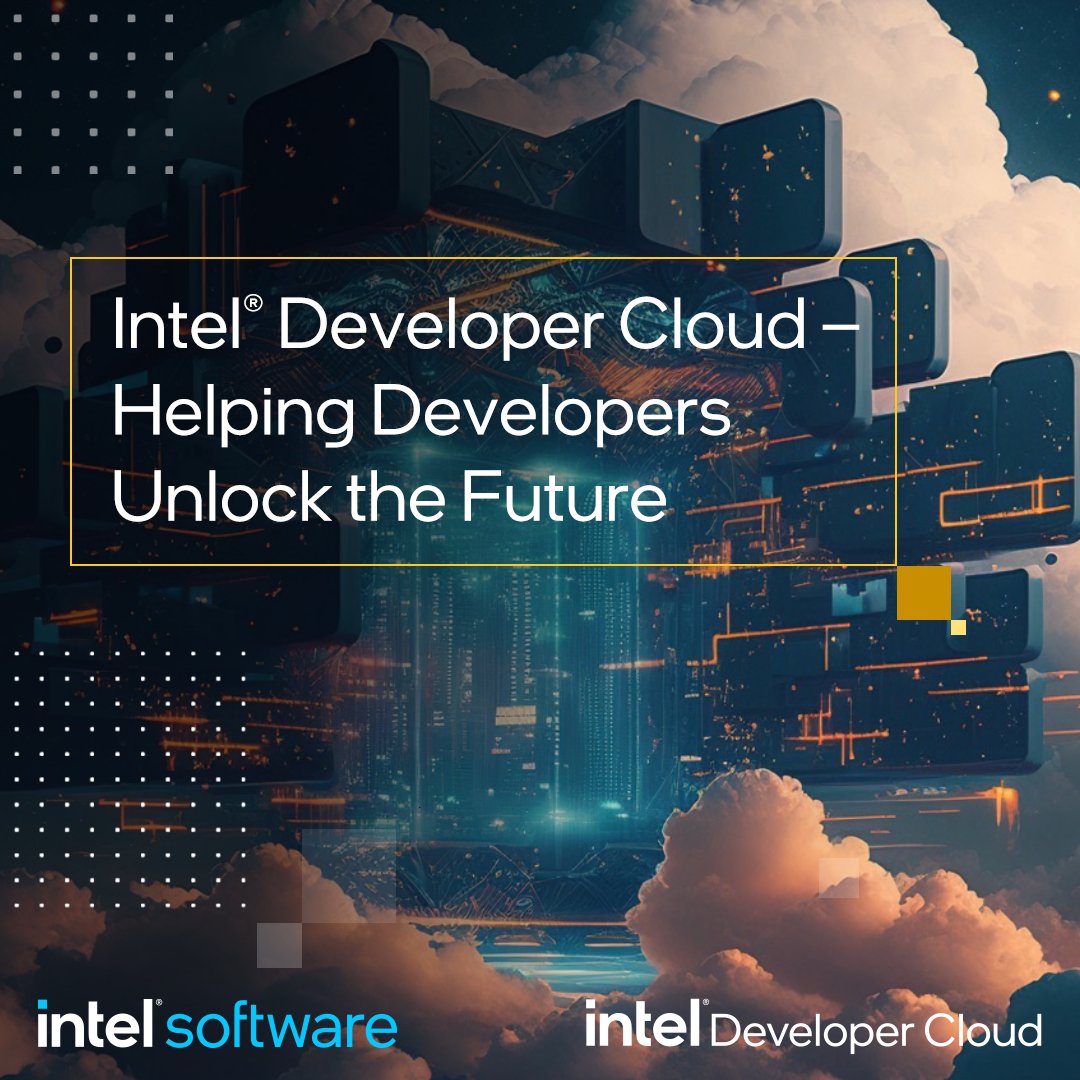 IntelSoftware's tweet image. With the #IntelDeveloperCloud, developers can build, test, and optimize #AI and #HPC applications on the latest Intel software and hardware, including access to the latest Intel software developer tools powered by #oneAPI. Learn more: intel.ly/49g9j5K

#IntelSaaS