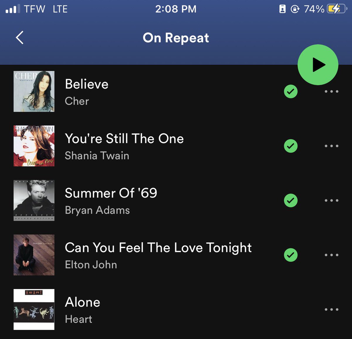 Are you brave enough to let ur oomfies judge the top five songs on repeat?