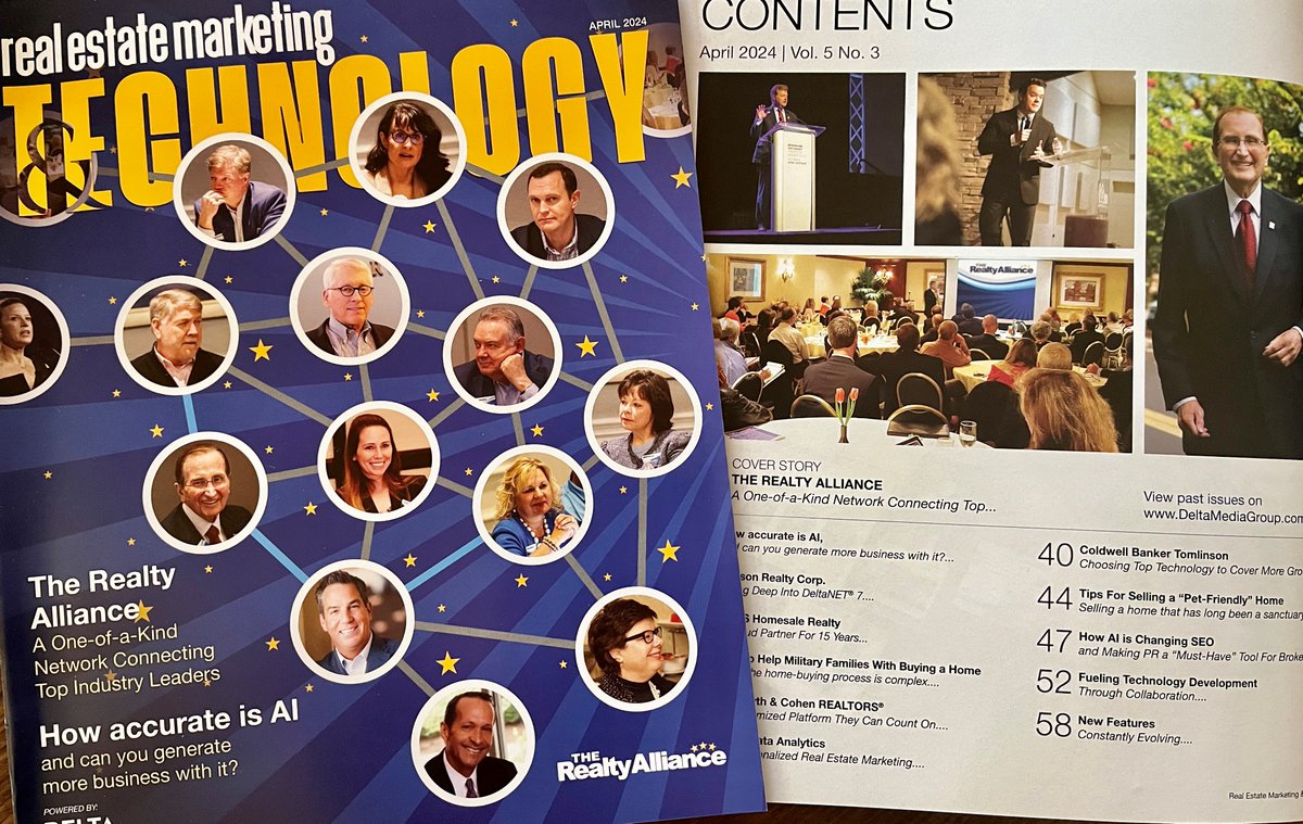 The Realty Alliance is front-page news again ... this time the cover story for the April edition of Real Estate Marketing &amp; Technology magazine.