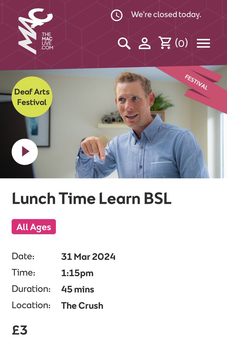 Always wanted to learn sign language?Check out the amazing events going on at <a href="/TheMACBelfast/">The MAC</a> over Easter. Performances, workshops, activities and more! themaclive.com/your-visit/dea…