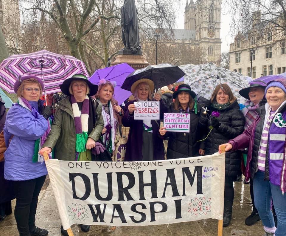 Mary Kelly Foy MP (@marykfoy) on Twitter photo I'm sorry to <a href="/WASPI_Campaign/">#WASPI Campaign</a> campaigners in the City of Durham that I couldn't be in today's statement - I'm still recovering from surgery.
My position hasn't changed, though. WASPI women, and all affected #1950sWomen everywhere - deserve justice.
That must mean compensation. I'm sorry to <a href="/WASPI_Campaign/">#WASPI Campaign</a> campaigners in the City of Durham that I couldn't be in today's statement - I'm still recovering from surgery.
My position hasn't changed, though. WASPI women, and all affected #1950sWomen everywhere - deserve justice.
That must mean compensation.