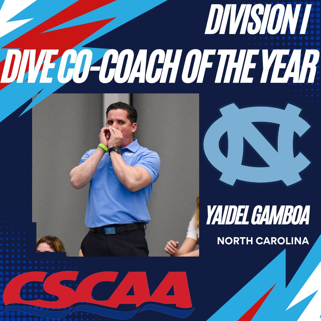 We are thrilled to announce the DI Women's Coaches of the Year! Women’s Swim Coach of the Year: Todd DeSorbo of Virginia. Women’s Dive Co-Coaches of the Year: Matt Scoggin of Texas and Yaidel Gamboa of North Carolina @UVASwimDive @TexasWSD @uncswimdive @theACC @big12conference