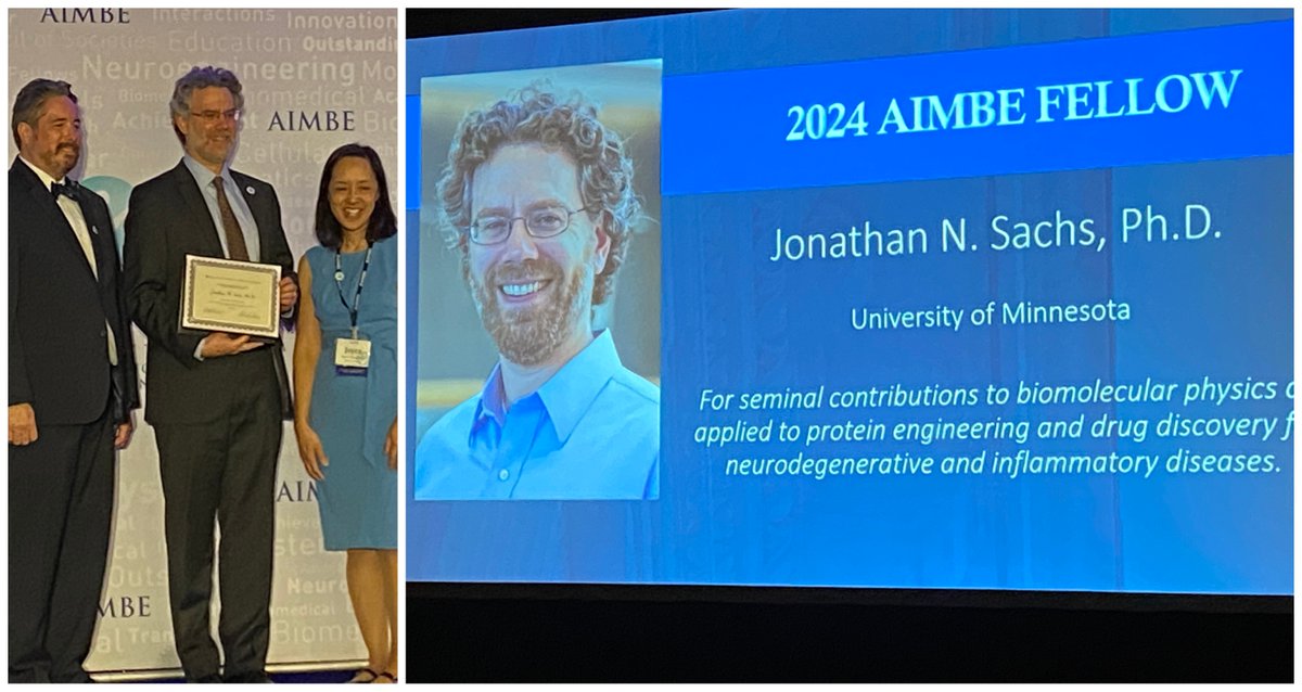 🎉Thrilled to celebrate Jonathan Sachs’s induction into the @aimbe College of Fellows 2024! Congrats, Jonathan! 🙌 #AIMBEFellows #UMN @UMNCSE @UMNresearch Read more: bit.ly/3Py38mk