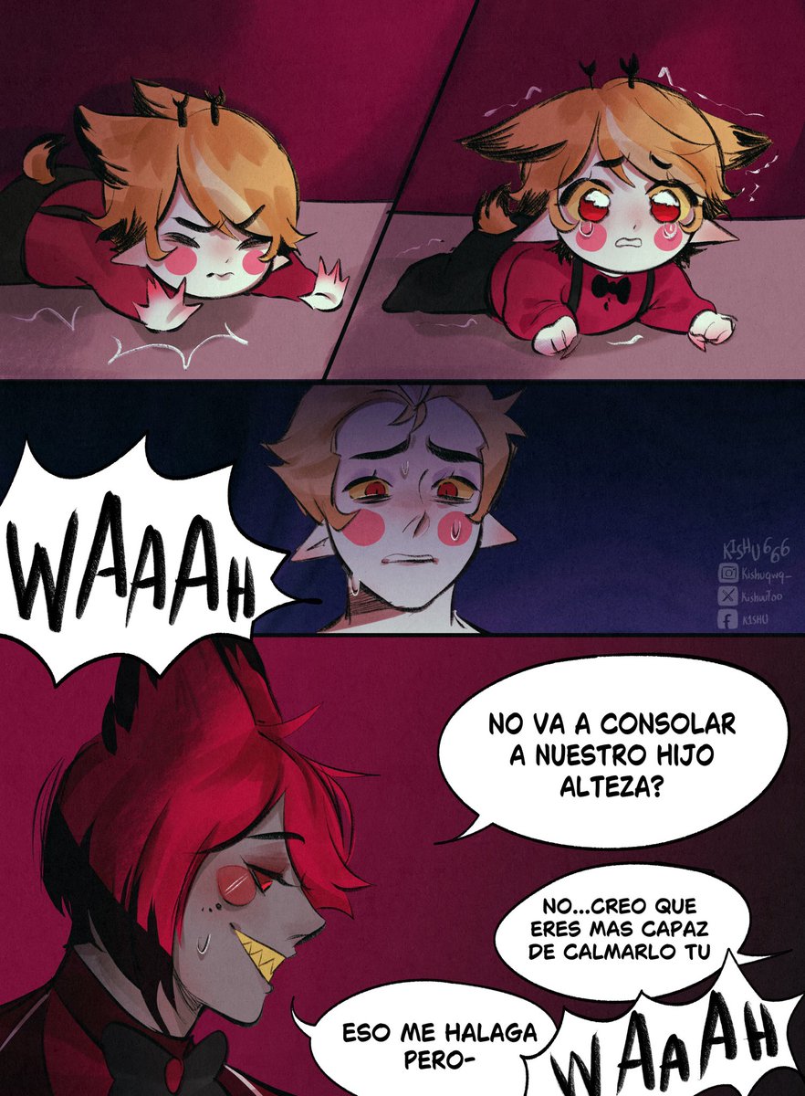 KishuuToo's tweet photo. Lucifer y su ansiedad al ser padre por segunda ocasión 

(6/??) EN REALIDAD ES LA TERCERA PARTE OK YO MISMA ME CONFUNDI CON ESTO skskdk 

Btw la creatura se llama damian y de momento se sabe que llorar mucho dkfkfk

#radioapple #LuciferHazbinHotel #alastorhazbinhotel https://t.co/24KIHU0kJ6