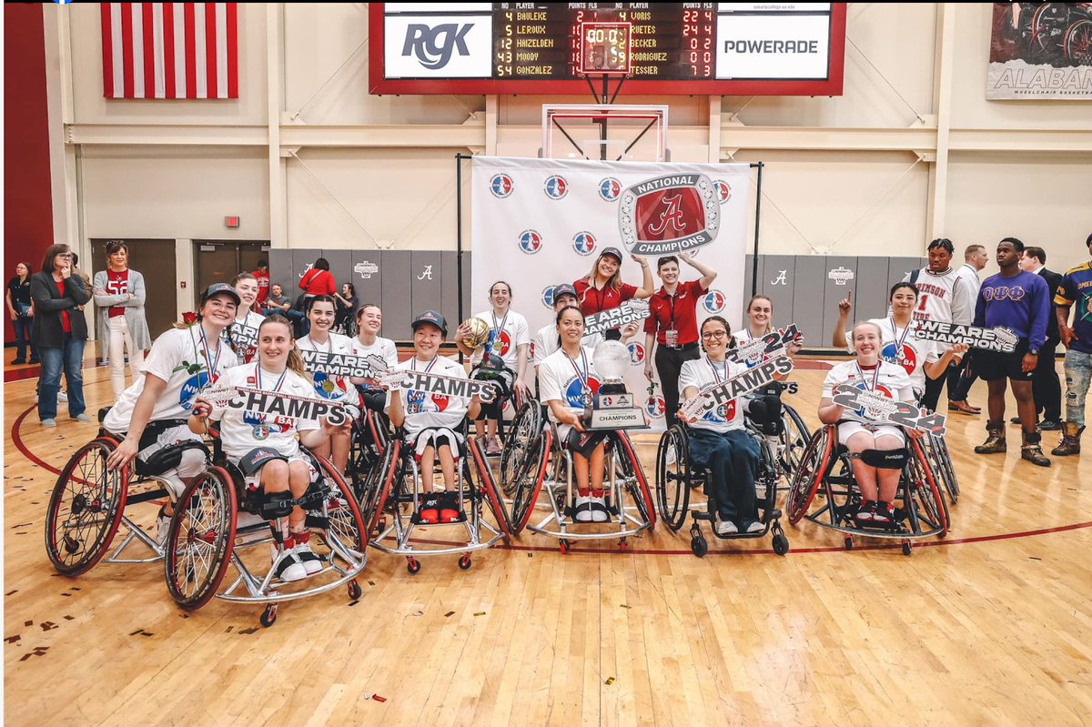 .@alabamaadapted women's wheelchair basketball team won its 5th straight National Championship! 🏆 The Tide earned its latest championship by beating the University of Texas at Arlington earlier this month. Read more: bit.ly/49fx8dI #RollTide #WhereLegendsAreMade