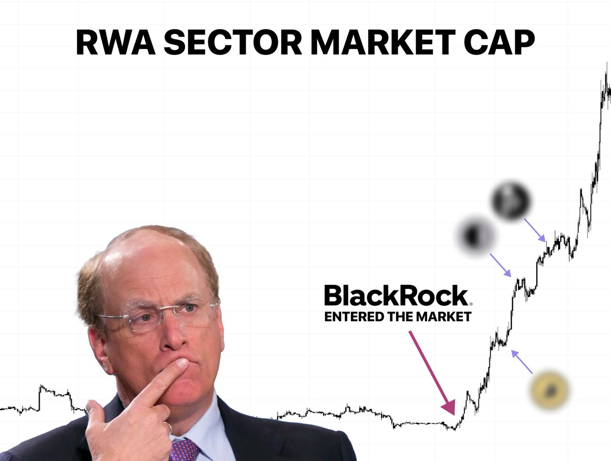 BlackRock entered the RWA market! The #RWA sector tokens will give us 30-100x in 2024 Buy the right tokens = get 100x profit Check out 10 tokens with the highest potential🧵👇