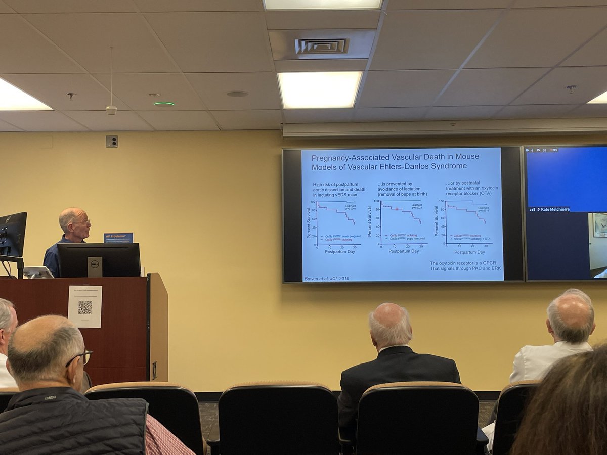 Fantastic lecture on the Genetic Modifiers of Aortic Disease by master geneticist and researcher, Dr. Hal Dietz! #aortaed #MFS #LDS #vEDS #CRISPR