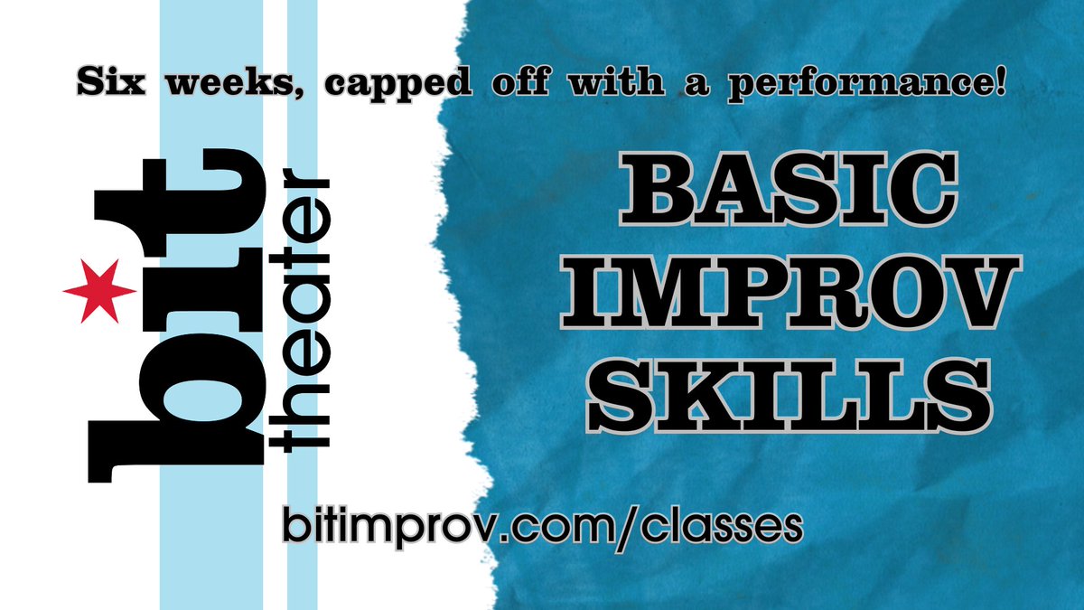 BitImprov's tweet image. This is your LAST CHANCE to sign up for Basic Improv Skills. Our classes will teach you the basics of improv, and you&apos;ll meet a fun, like-minded group of people. Next sessions won&apos;t start for a few weeks, so if you&apos;re interested in improv, register NOW! #improvclass #learnimprov
