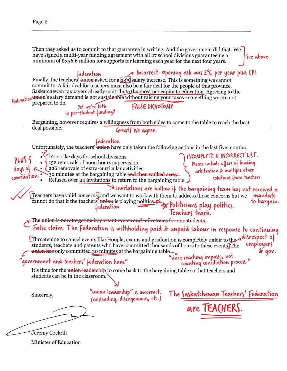 Saskatchewan Teachers' Federation (@saskteachersfed) on Twitter photo Thanks, @trudykeil! We did some marking, too.
If you’ve helped send nearly 400,000 emails (and counting) to government through Tell Them Tuesday, you may have received this new form letter response from <a href="/jeremycockrill/">Jeremy Cockrill</a>.
We’re going to need a new red pen. Thanks, @trudykeil! We did some marking, too.
If you’ve helped send nearly 400,000 emails (and counting) to government through Tell Them Tuesday, you may have received this new form letter response from <a href="/jeremycockrill/">Jeremy Cockrill</a>.
We’re going to need a new red pen.