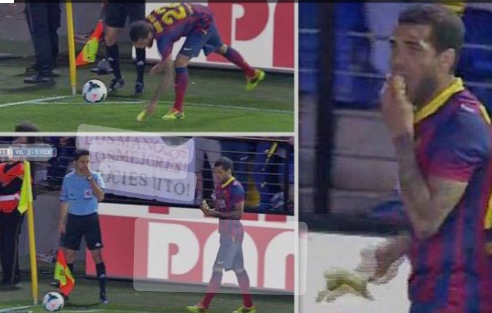 Whenever I see Vini crying or reacting to racism, I can't help but remember the time Dani Alves had a banana thrown at him and how he reacted.

He didn't stop the match there and started abusing the crowd and calling for someone's head. Nope, he simply picked up the banana, ate