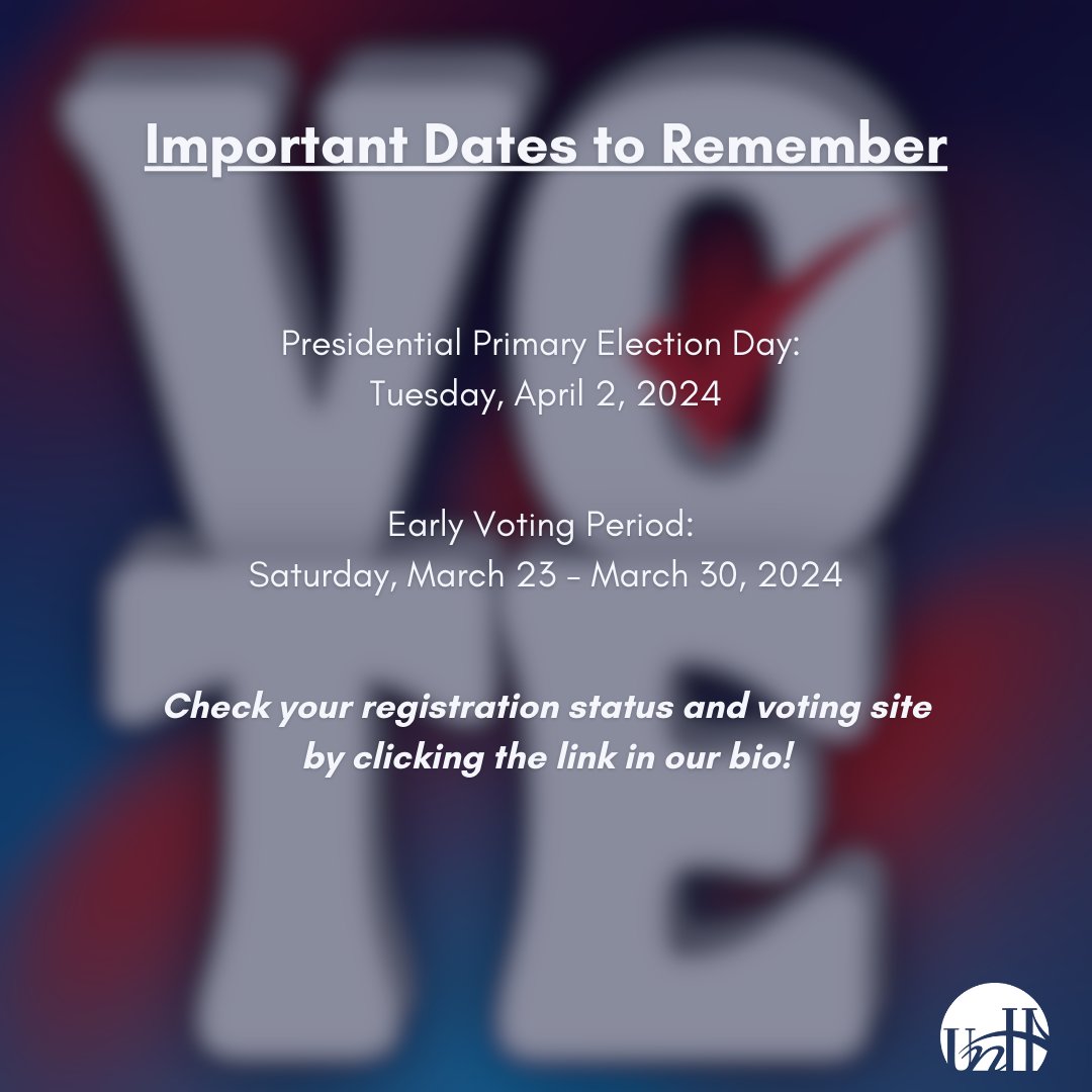 Are you ready to VOTE? Early voting has begun for NY's Presidential Primary Election, Tuesday, April 2, 2024! Check your voter registration status & look up your poll site using this link: voterlookup.elections.ny.gov See you at the polls!