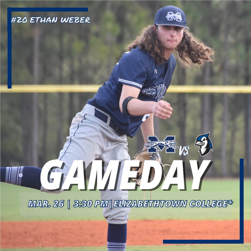 GAME DAY!!! @baseballhounds travels to take on Landmark Conference opponent Elizabethtown College. First pitch of the single game is scheduled for 3:30 p.m. #HoundEm