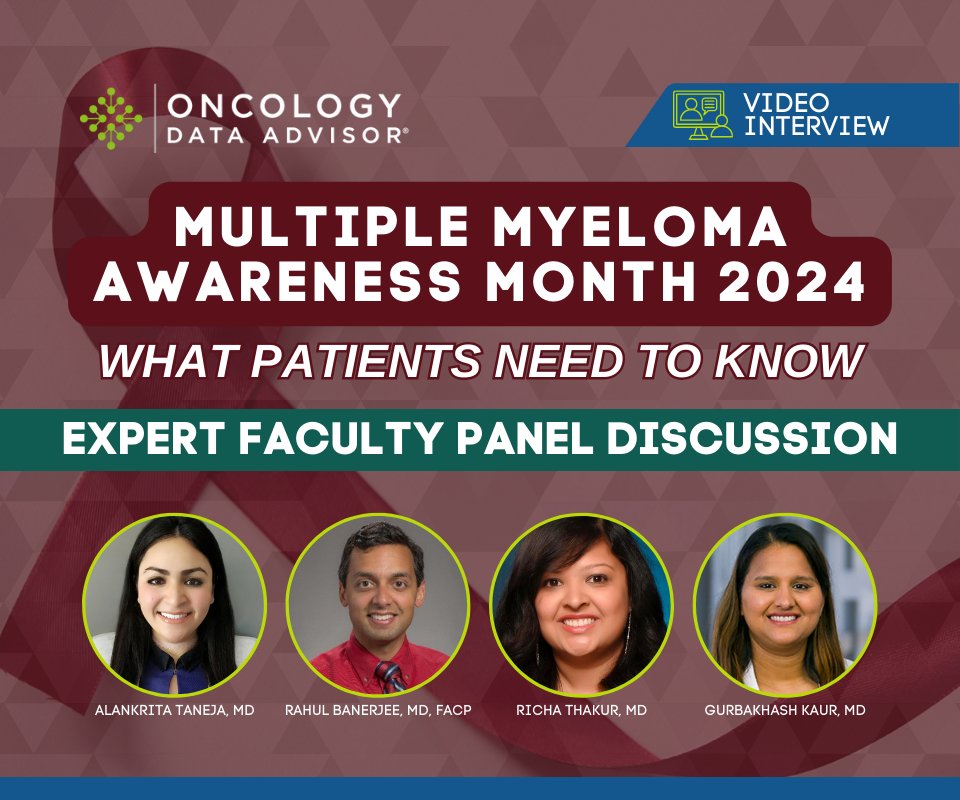 In honor of #MultipleMyelomaAwarenessMonth this March, @RahulBanerjeeMD, @RichaThakurMD, @GKaurMD, and @TanejaMD hosted a live discussion and Q&A for patients with multiple #myeloma. 

Watch the video here! oncdata.com/news/multiple-…

#MMsm #MultipleMyeloma