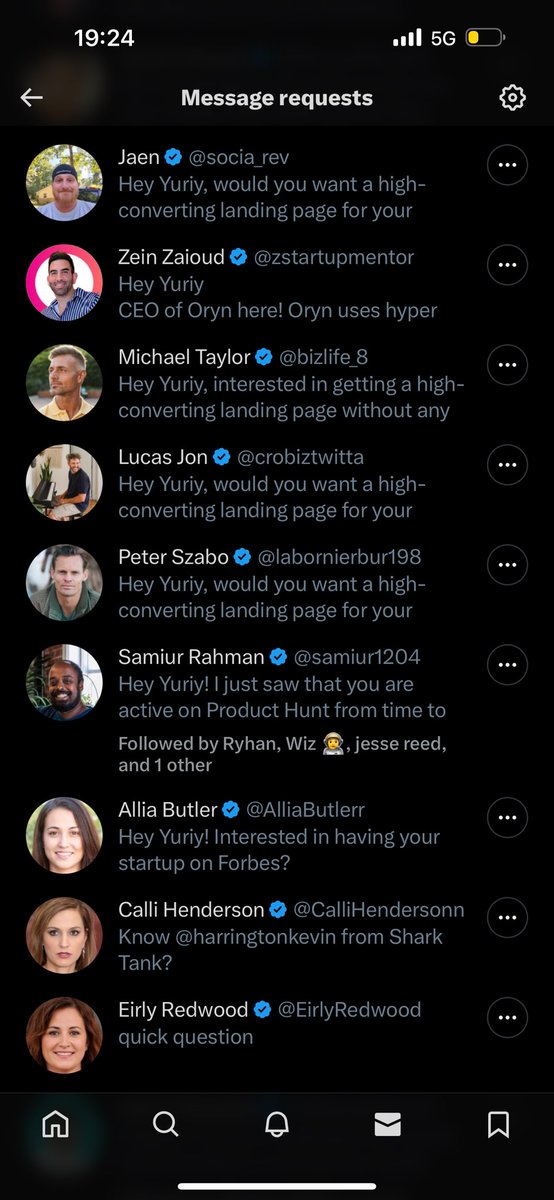 My DMs these days are almost entirely verified bot accounts either offering me high-converting landing pages or feature in Forbes magazine. Clearly a sign that Twitter is doing well.