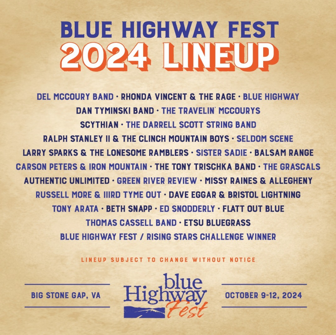 Who else is gonna be at @bluehighwayfest this year? 🙋🔷 #delmccouryband #bluehighwayfest #bluegrass