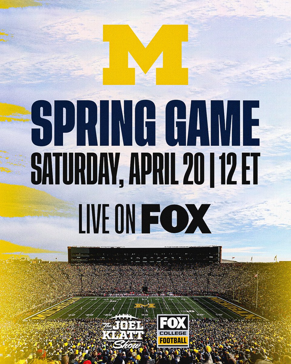 SEE YOU IN APRIL! #GoBlue @UMichFootball 📺: FOX @joelklatt