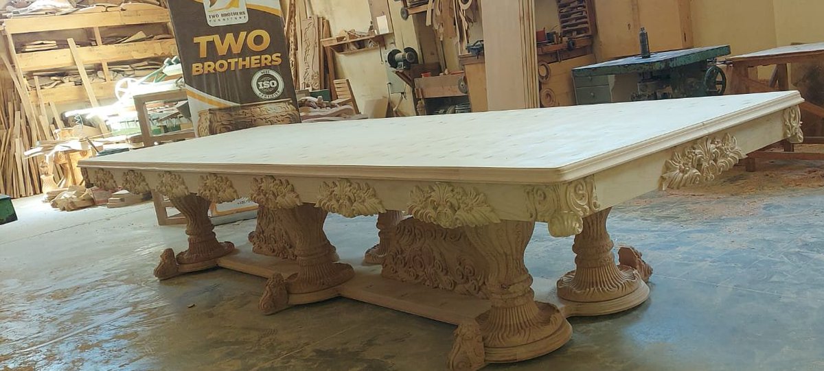 Luxury hand carved diningroom table with unique design
#two_brothers_furniture
#furnituremanufacturer #furniture #furnituredesign
#classicfurniture #classicdiningroom #luxuryfurniture #uniquedesign #diningroom
#table #longtable #customdesign
#handmade #handcarved #handcrafted