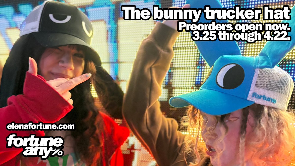 BUNNY TRUCKER HATS LIVE FOR PREORDER (I FIXED SHIPPING) elenafortune.com/bunny-trucker-…