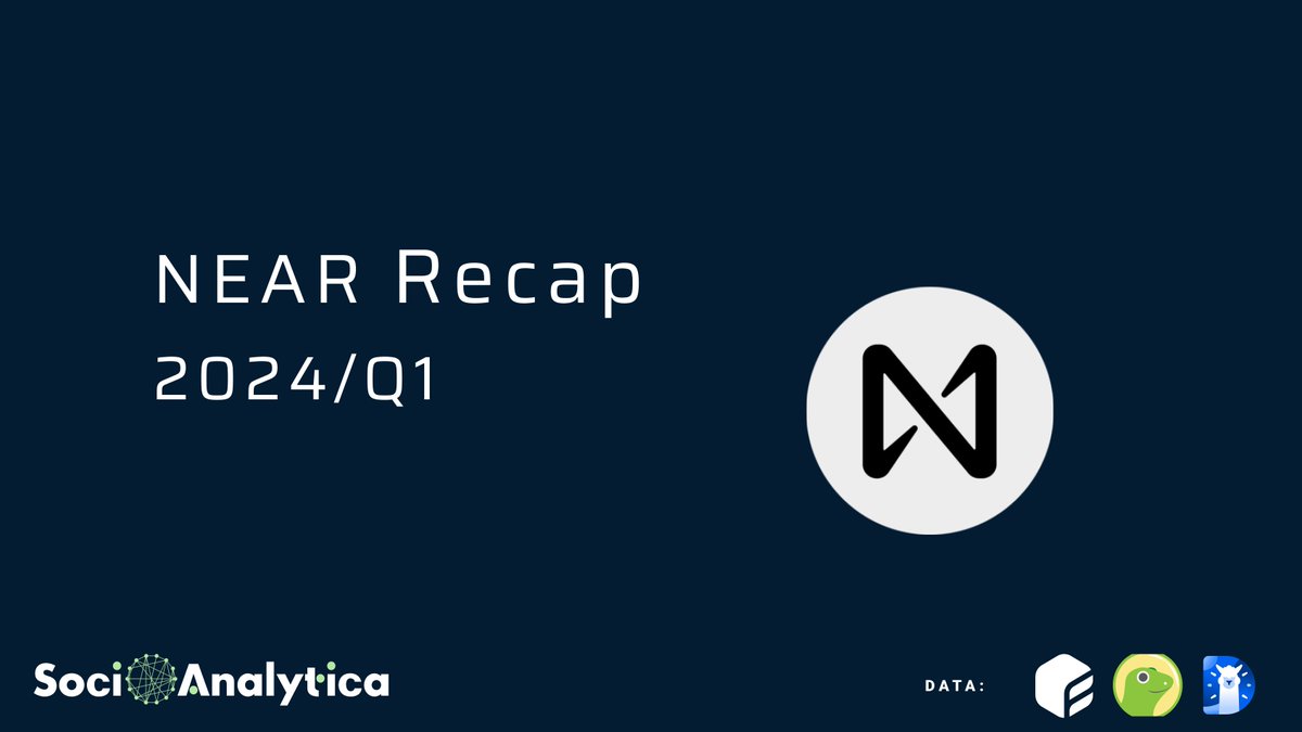 . @NEARProtocol 2024/Q1 Recap At the end of 2023, NEAR experienced growth across various aspects, from users to TVL and revenue. This trend continues into 2024. Let's delve into how the fundamental stats of the NEAR Protocol evolved in the first quarter of this year. 📊🧵