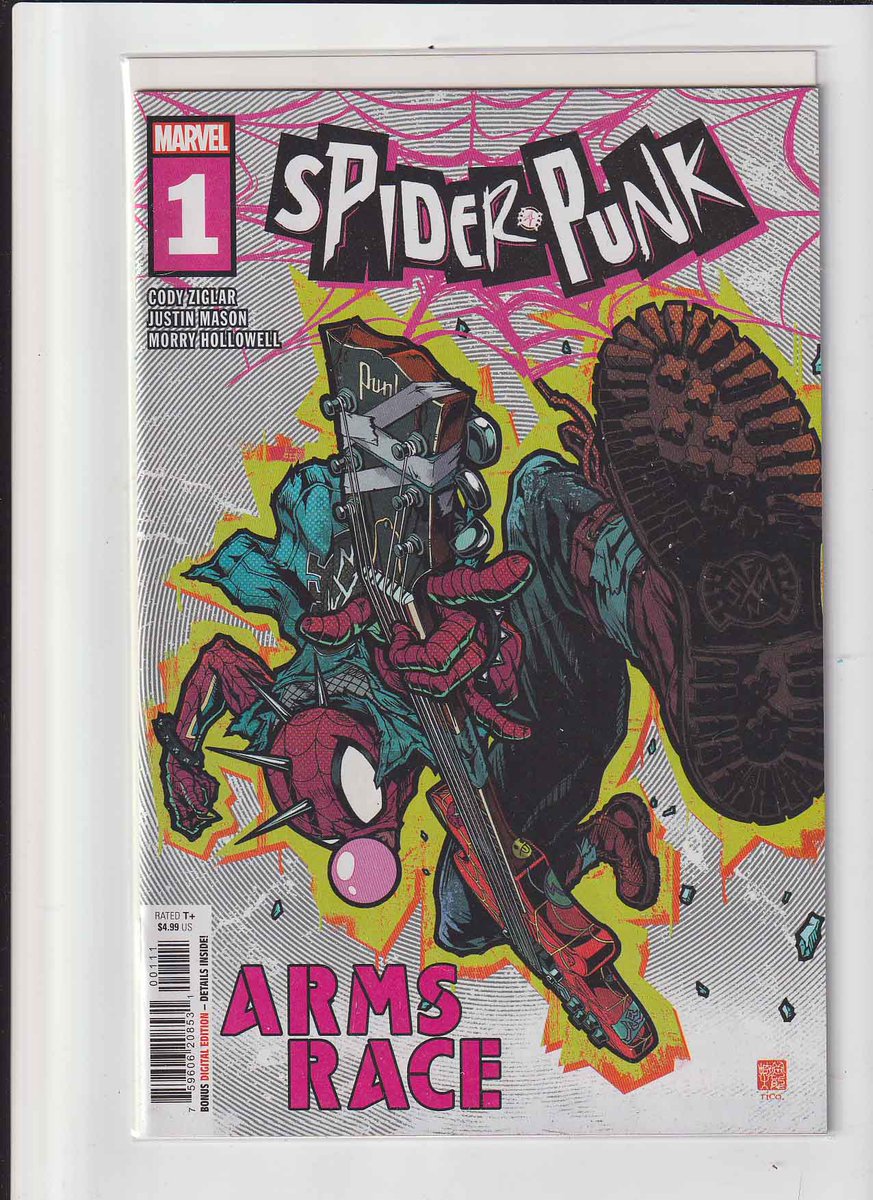 #SpiderPunk #ArmsRace #1 (2024) #TakashiOkazaki & #RicoRenzi Cover 1st Appearance of Bullseye (Lester) Earth-138 'Arms Race, Part One' ENCORE! YOU WANTED MORE! In a world without NORMAN OSBORN, SPIDER-PUNK REIGNS!  rarecomicbooks.fashionablewebs.com/Spider-Punk%20…  #RareComics #KeyComicBooks #MarvelComics