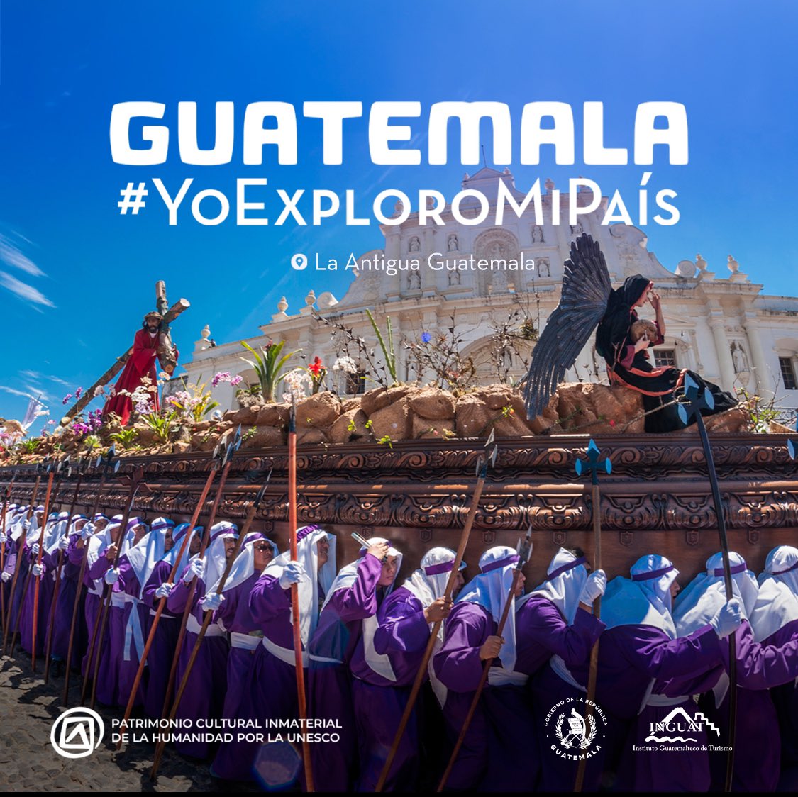 La Semana Santa en Guatemala es una experiencia única llena de devoción y tradición. ¡Ven y descubre nuestras procesiones centenarias! #GuatemalaYoExploroMiPaís #GuatemalaSaleAdelante