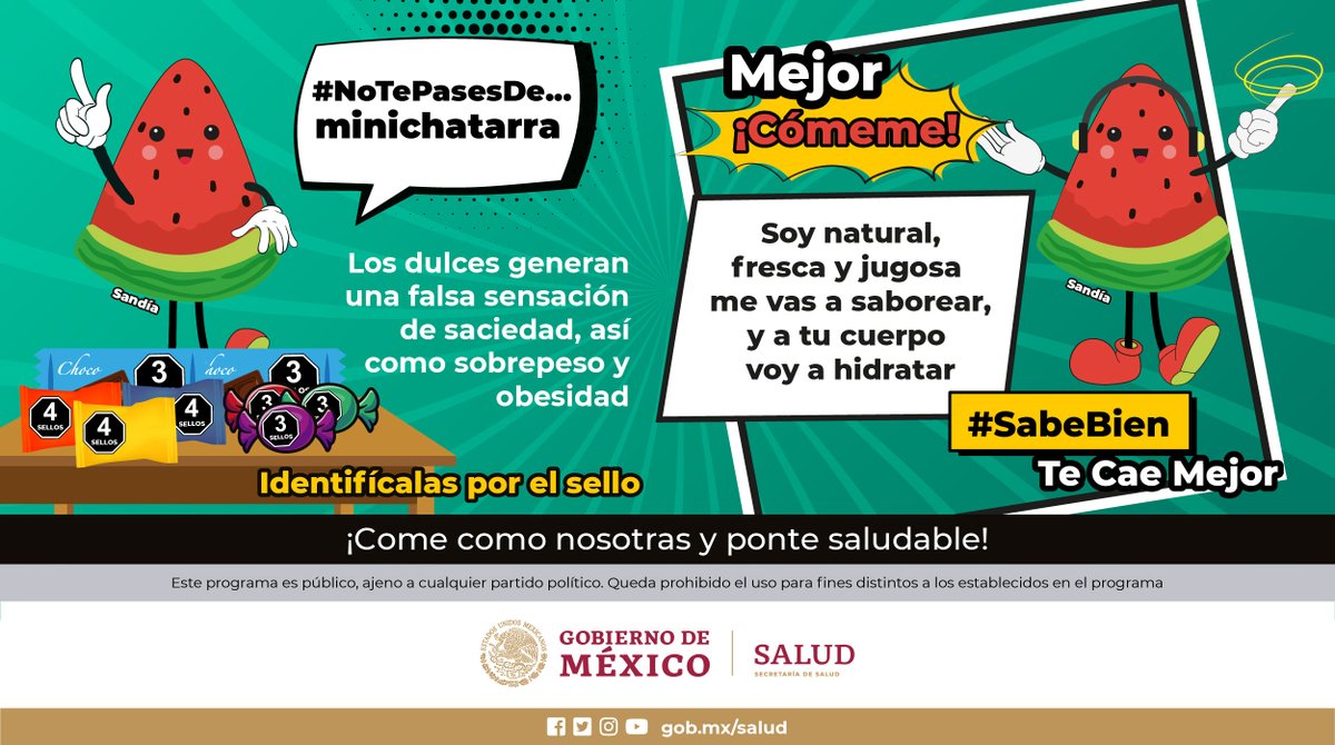Los productos naturales del campo mexicano, te ofrecen opciones de nutrición saludables y sabrosas ¡Cómelos! 🥑🍅🍊🥔
🧐Pon atención al #EtiquetadoParaLaSalud y evita consumir alimentos con exceso de azúcares.

#AlimentaciónSaludable