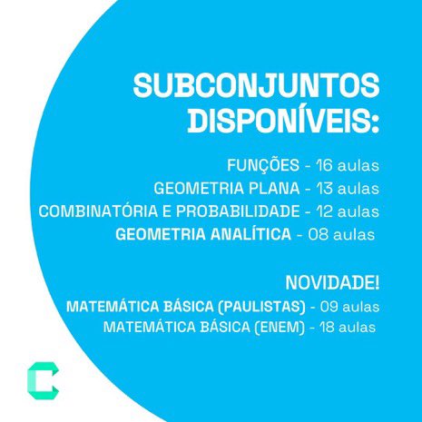 lançamento: 21.mar matemagicando🩷💜🩵💛 para quem não conseguiu matricular-se nos extensivos off,enem ou tem dificuldade em materiais específicas os subconjuntos da Thais serve para você!! meu cupom de desconto🏷️STUDYMARIA