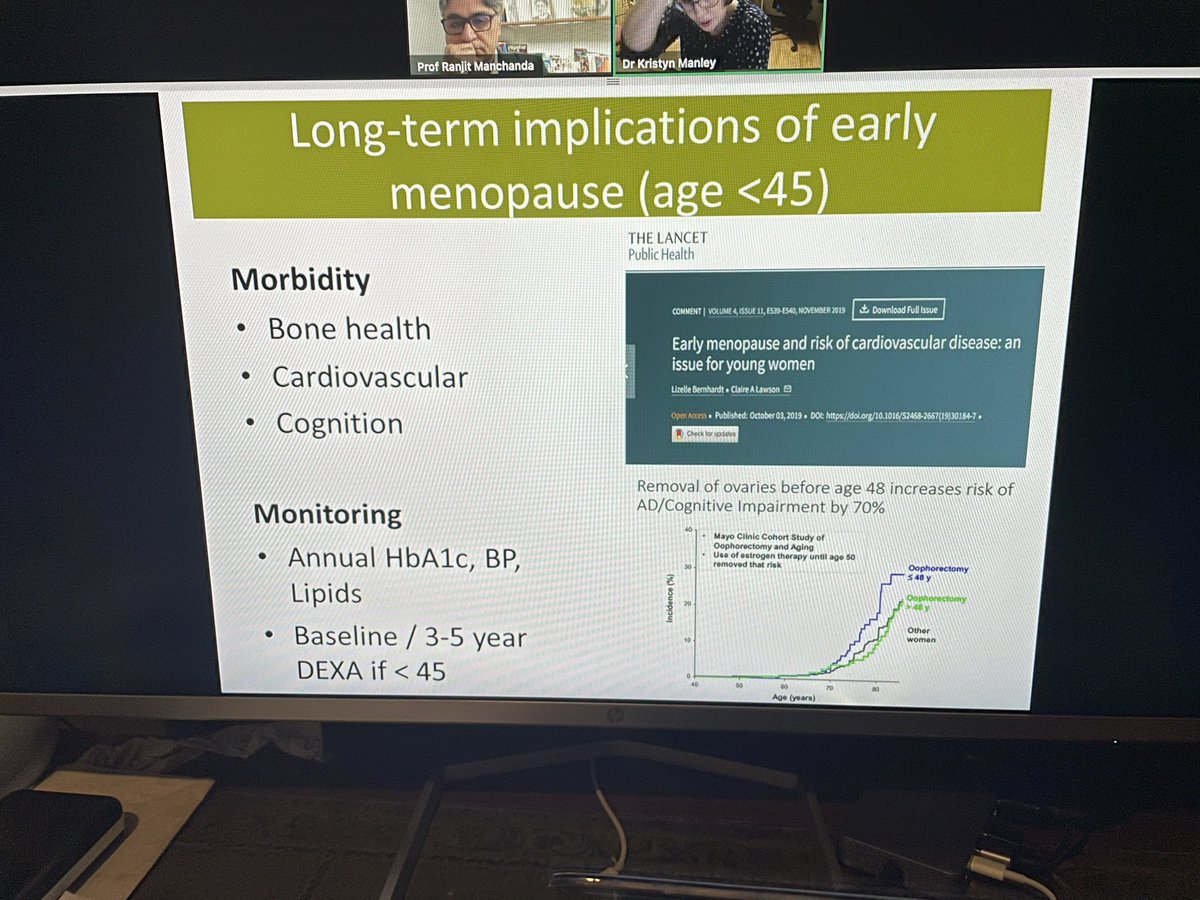Key information for #earlymenopause. Make sure you organise an annual screen for metabolic syndrome and bone health for your patients.