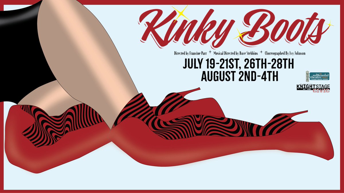 Just In & On Sale TODAY! Kinky Boots Presented by The Millennial Theatre Project will have a 9 show run in The Knight Stage from July 19th to August 4th. Tickets start at $20, get your tickets today! 📷akroncivic.com/shows/824