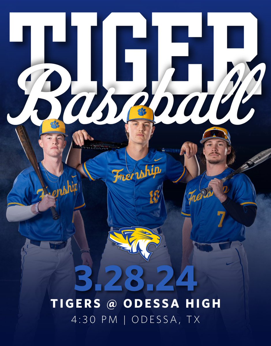 Our Frenship Tigers are ready to dominate the diamond!⚾💥 Today the Frenship Baseball team is in Odessa facing Odessa High! The game starts at 4:30 p.m. Knock it out of the park, Tigers! Good luck!👏🐯 📸Photo by: Camden Reese