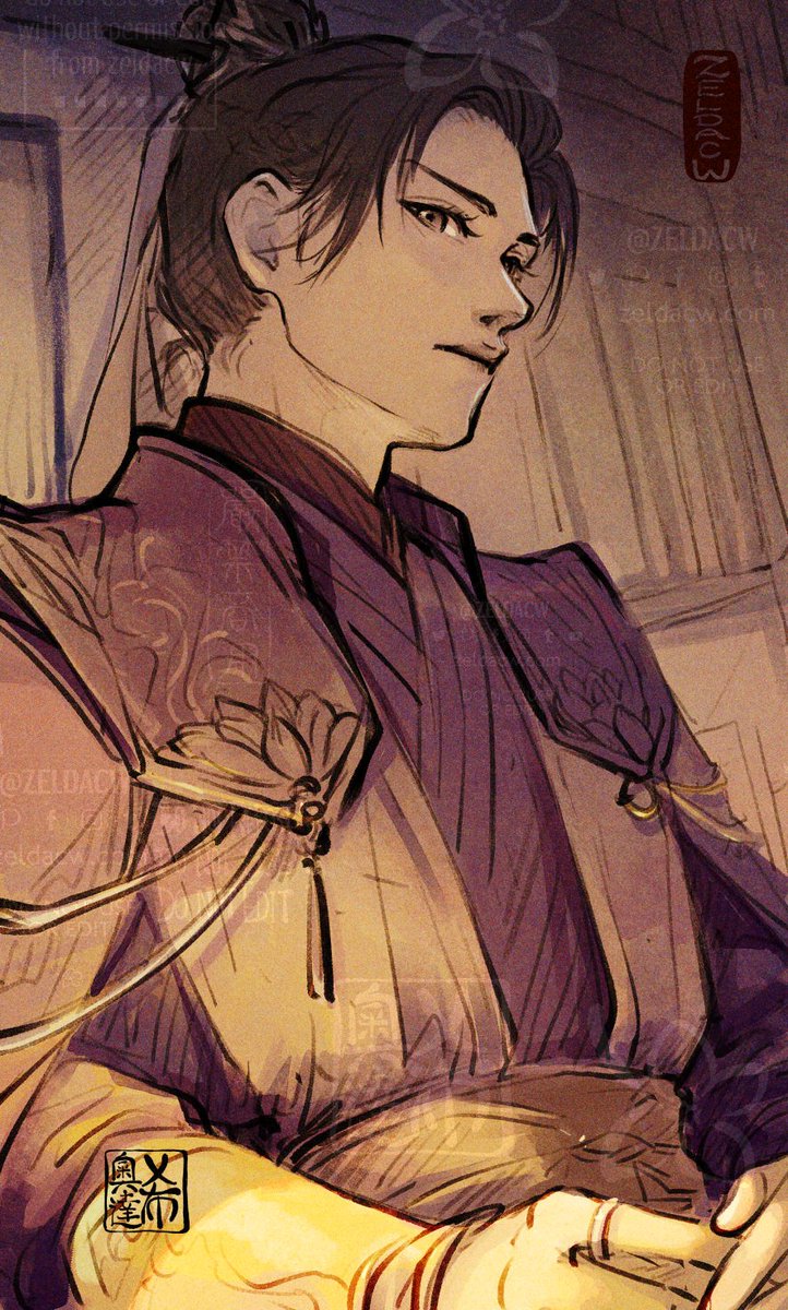 sketchy johnson i mean jiang cheng..... o3o my patrons voted to undress him this month.