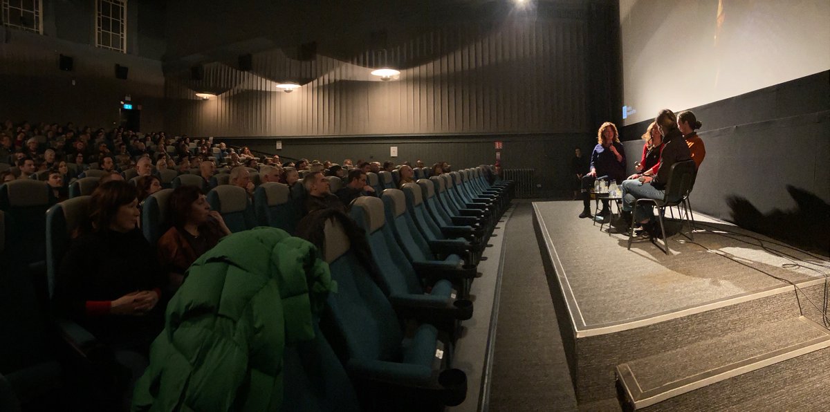 Really lovely Q&A underway here at a packed @IFI_Dub for BIRDSONG right now. One last screening at 8:30pm before we wrap up our mini tour. A really special experience. Featuring @MiseAnja @KathleenCHarris @SoundsIrish and Alba!