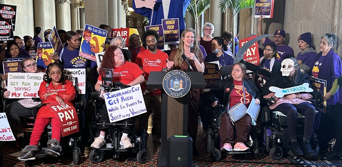 Homecare is healthcare. Proud to join @CaringMajority and @1199SEIU and reject proposals to cut funding to home care in this year's NYS budget that will send the quality of our healthcare, long term costs and our long term economic stability in the wrong direction.