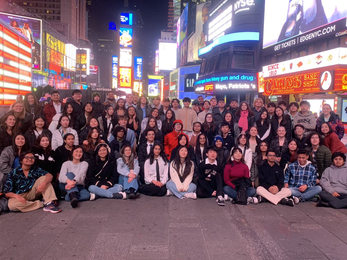 Hebron Orchestra sends greetings all the way from Time Square in New York!