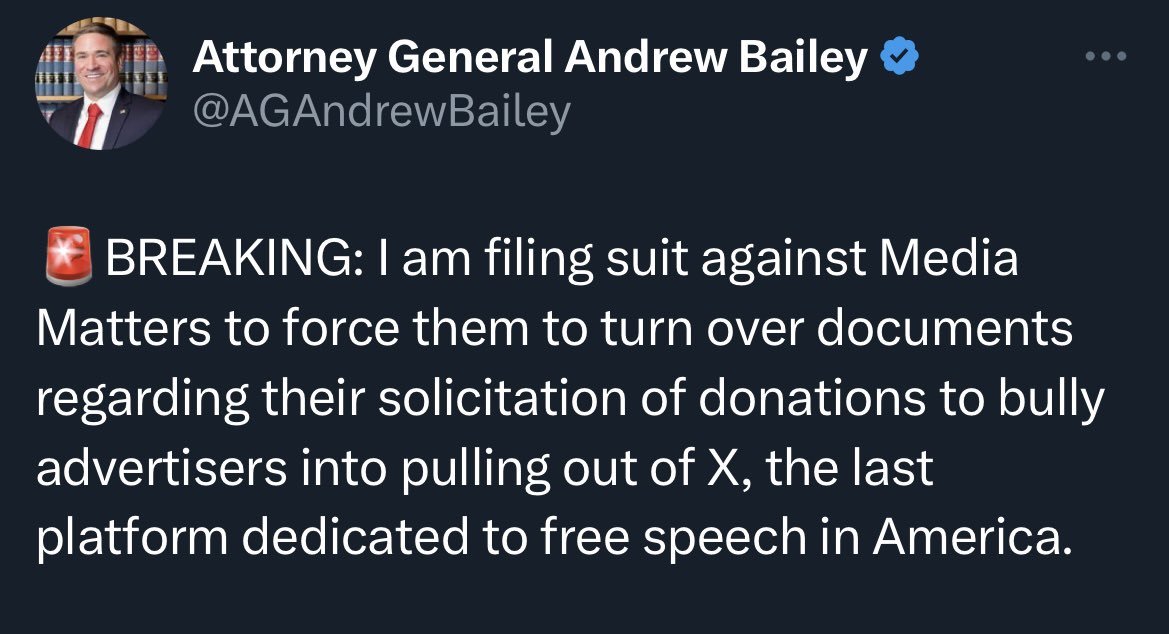 Nothing to see here, just an Attorney General vowing to investigate the identities of everyone who contributes to an organization that criticizes him.