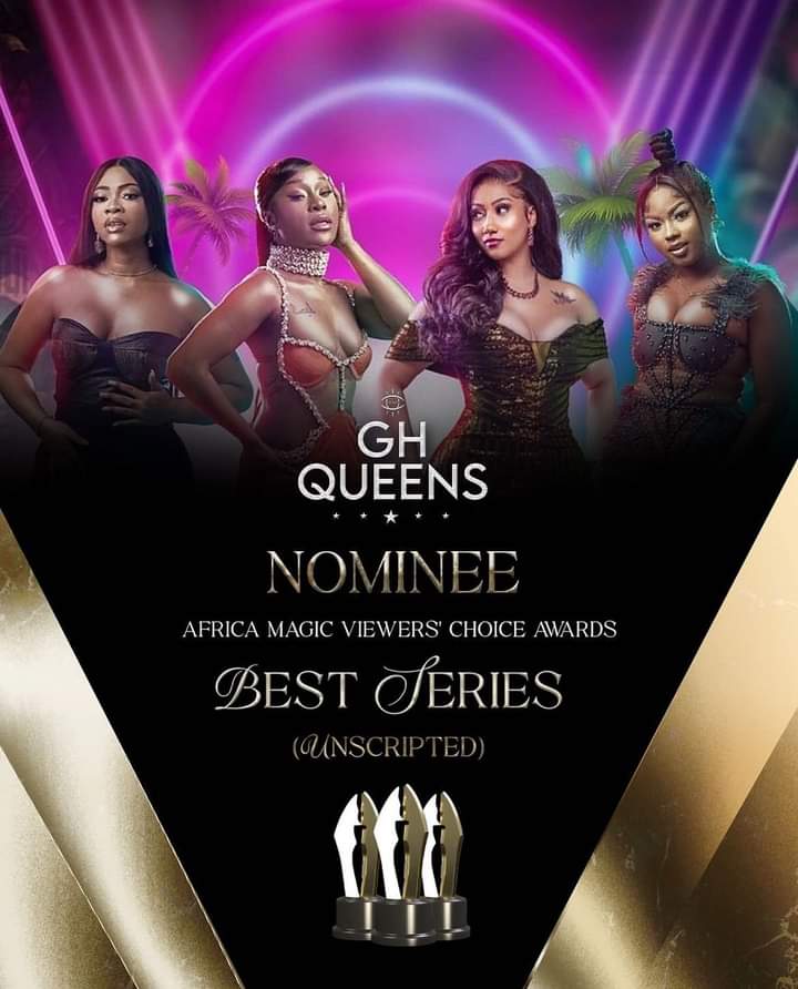 Fantastic news! 

GH Queens has received an AMVCA nomination!  Huge congratulations to @bZDarko and the team @GHQueensTV 
GH Queens to the world
#ghqueens #africamagic #amvca #amvca2024 
#explore #explorepage #BBMzansi #BBMzansi