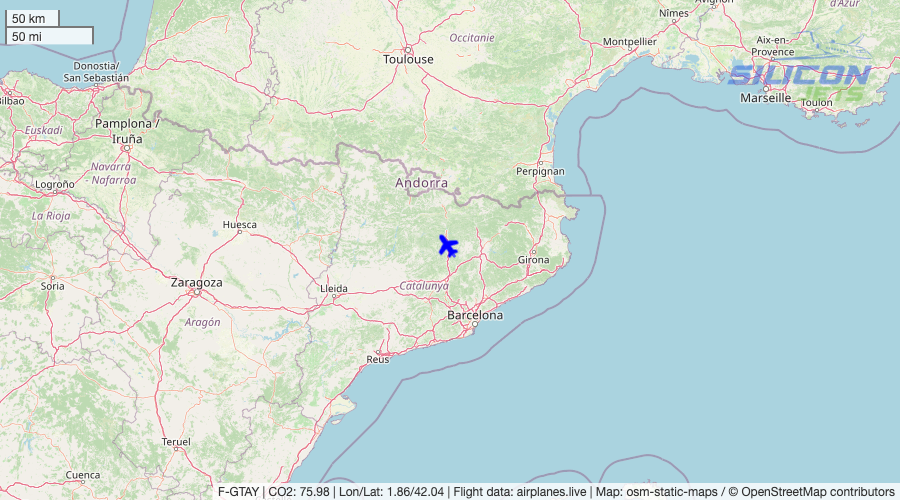 TestLumberjack's tweet image. F-GTAY (#gulfstream G650ER reportedly used by #testuser) detected in flight since 19:43 GMT. Emissions est. 76 kg #CO2 (compared to 4 kg flying commercial). #CO2emissions Track on Mastodon: lumberjacks.social/@SiliconJets.